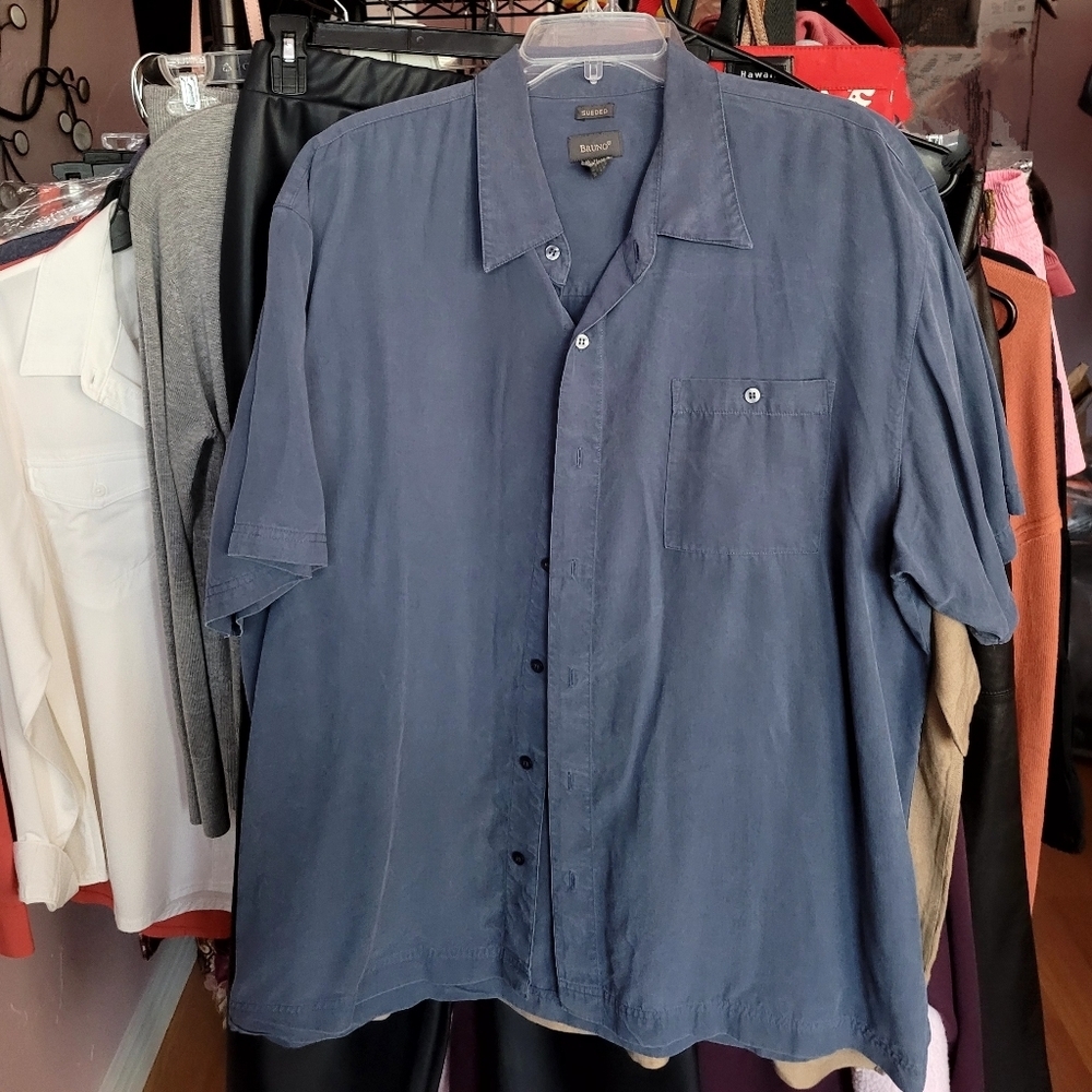 Men's Bruno Seuded Short Sleev Shirt Extra Large